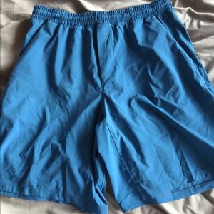 Lululemon blue pace breaker short linerless 9”